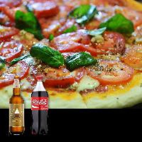 Promo Pizza de 8 porciones+ Bebida