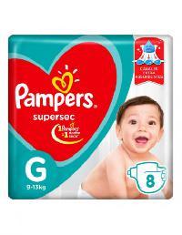 PAMPERS SUPERSEC G - 8 UNIDADES